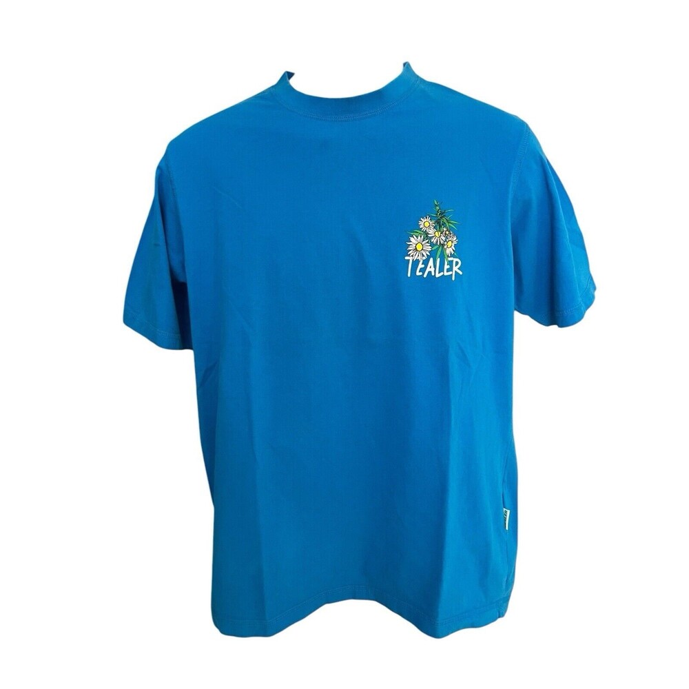 Tealer men's S double-sided t shirt bud's n' flowers